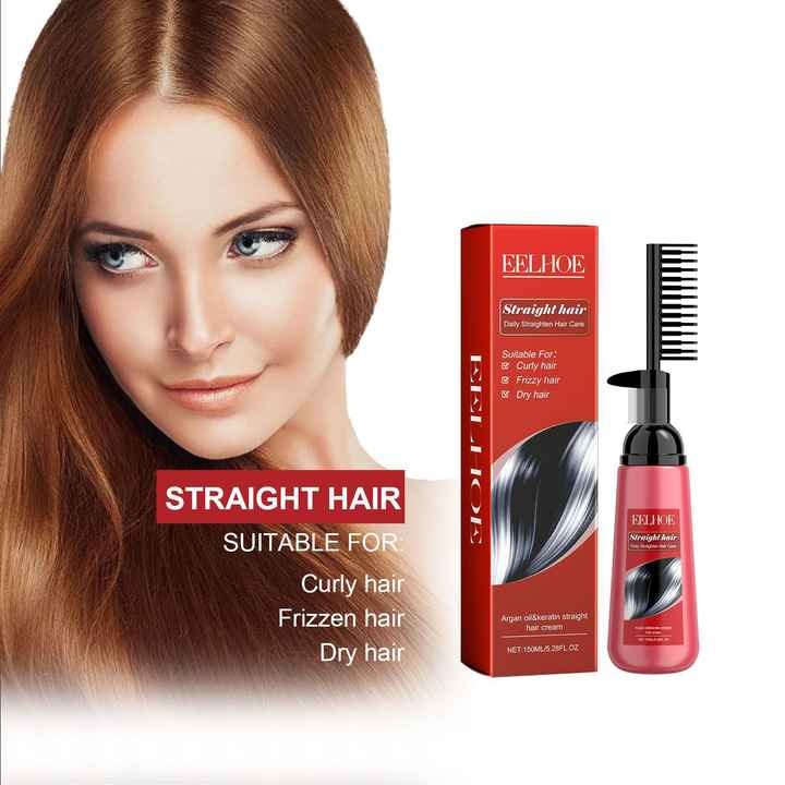 EELHOE Hair Straightening Cream – Smooth, Straighten & Nourish Curly, Frizzy, Dry Hair
