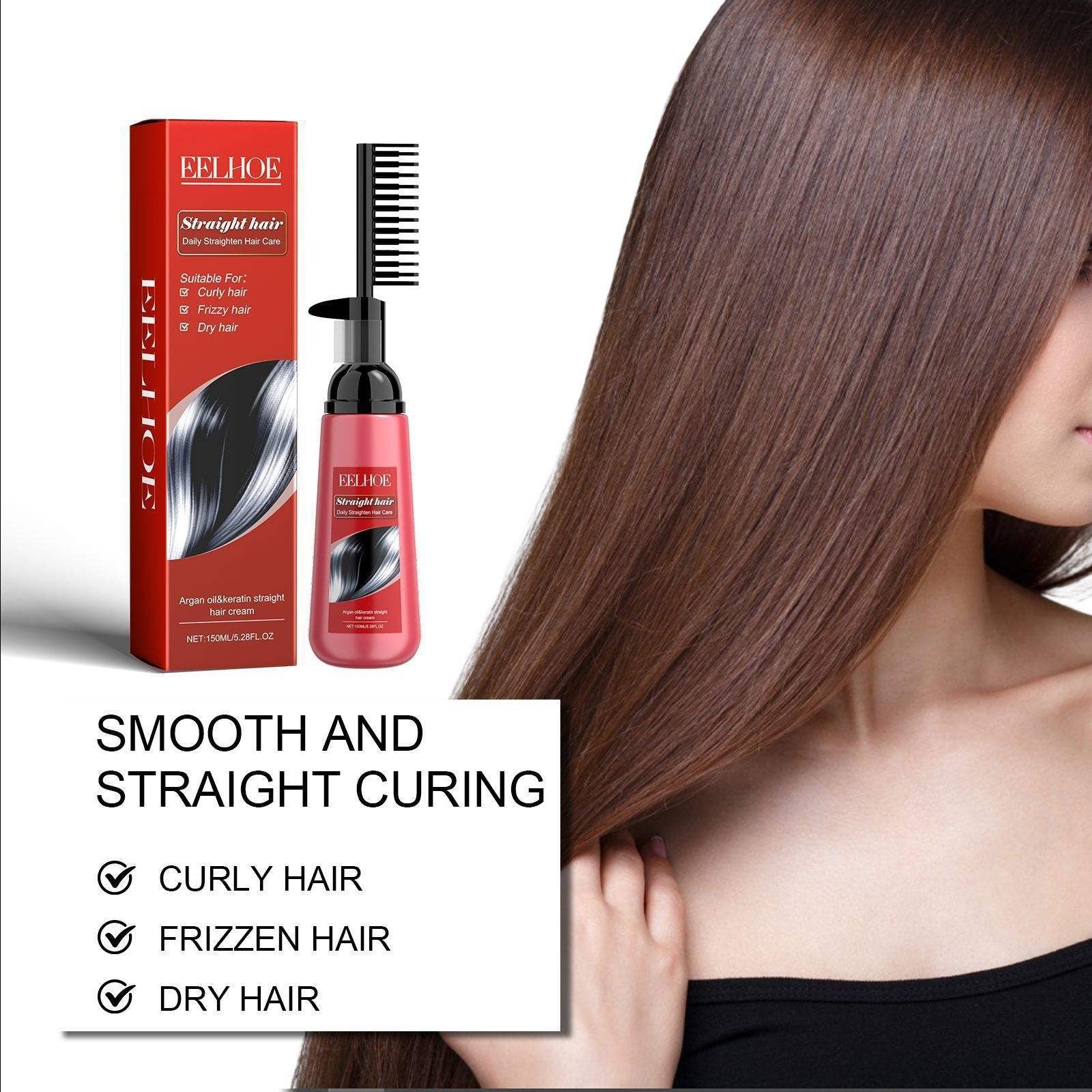 EELHOE Hair Straightening Cream – Smooth, Straighten & Nourish Curly, Frizzy, Dry Hair