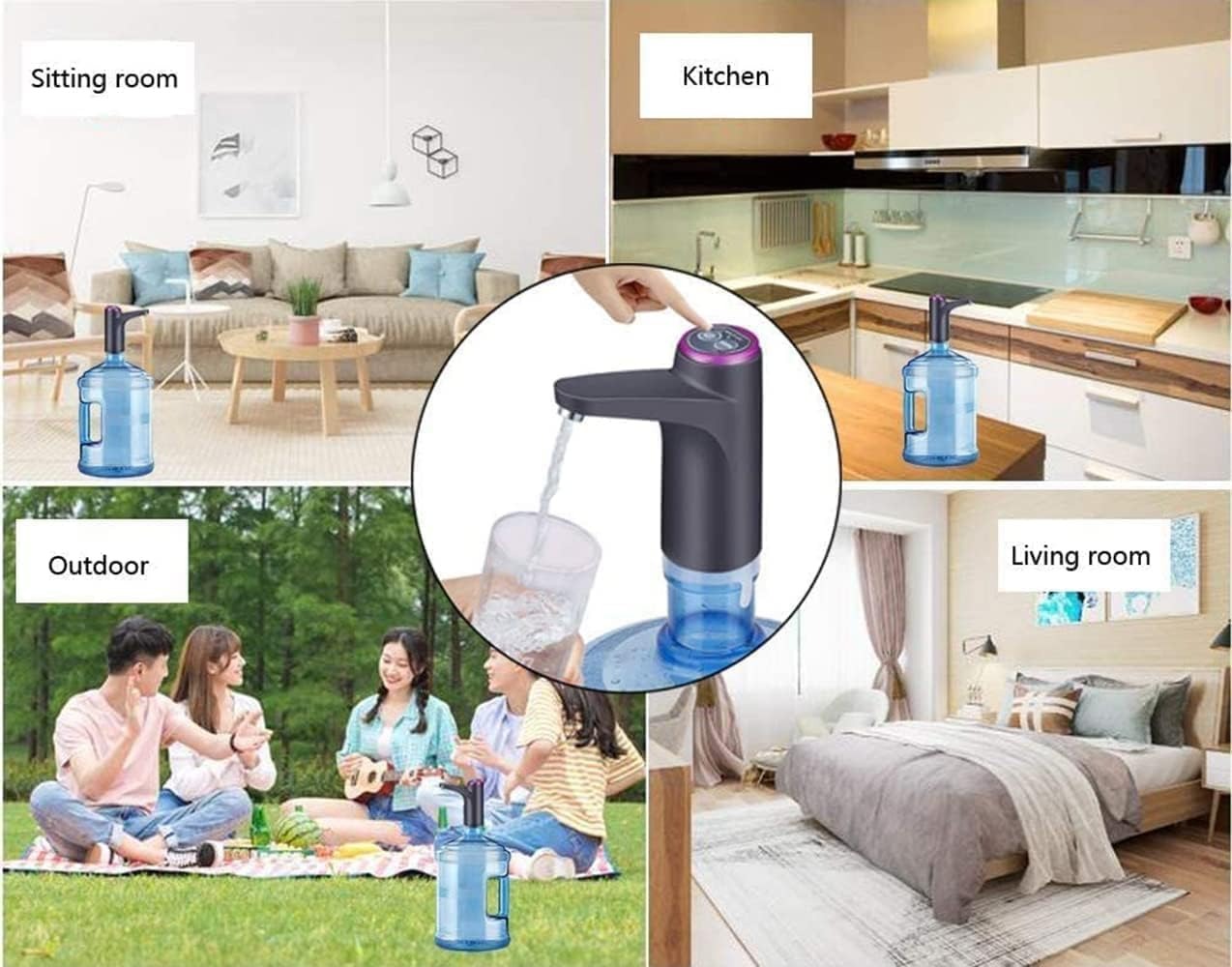 Smart Electric Water Dispenser Pump – USB Rechargeable with 600ml Quantitative & Continuous Modes