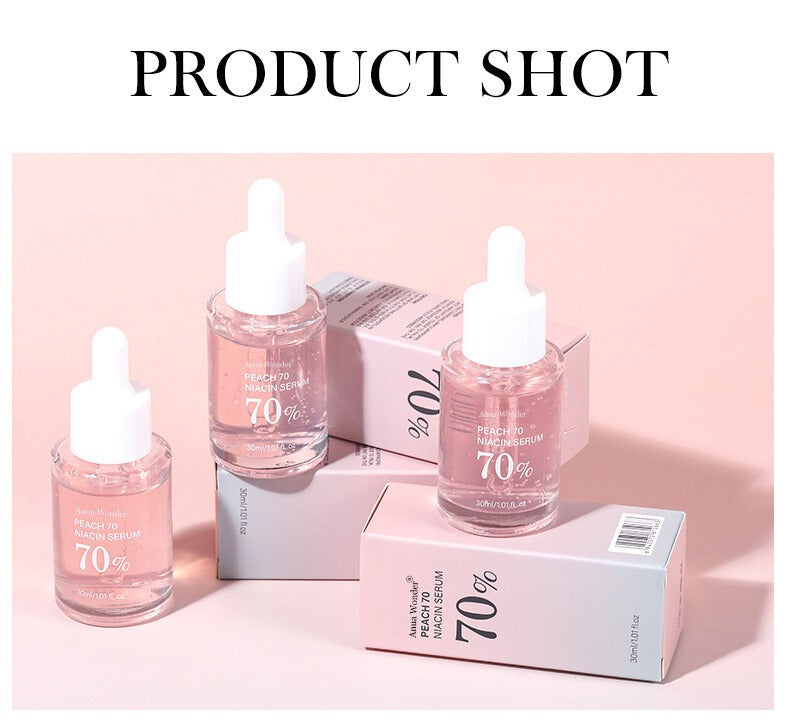 Peach 70% Niacinamide Serum – Brightening & Hydrating Facial Essence for Glowing Skin